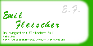 emil fleischer business card